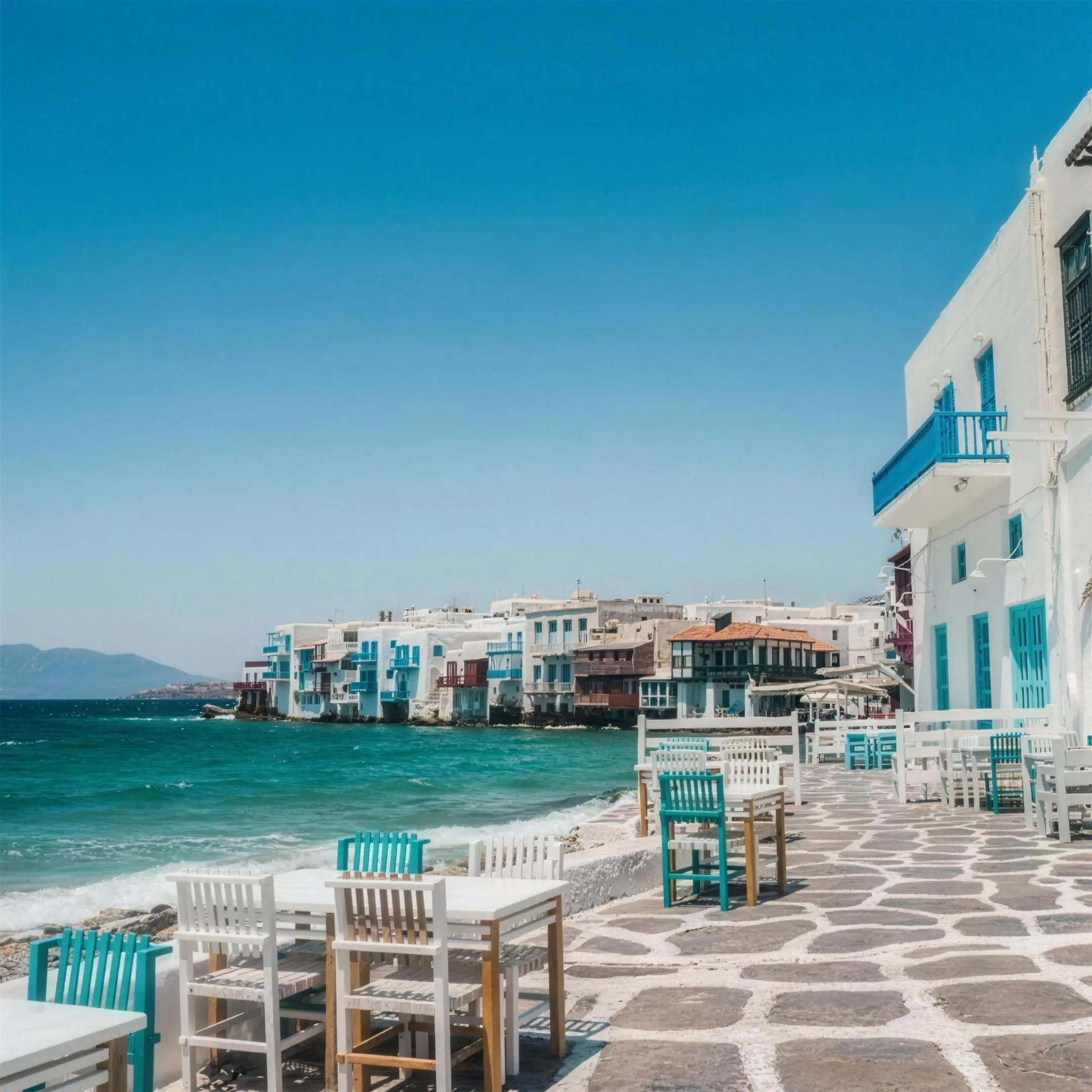 luxury yacht anchored at Mykonos beach, boat charter