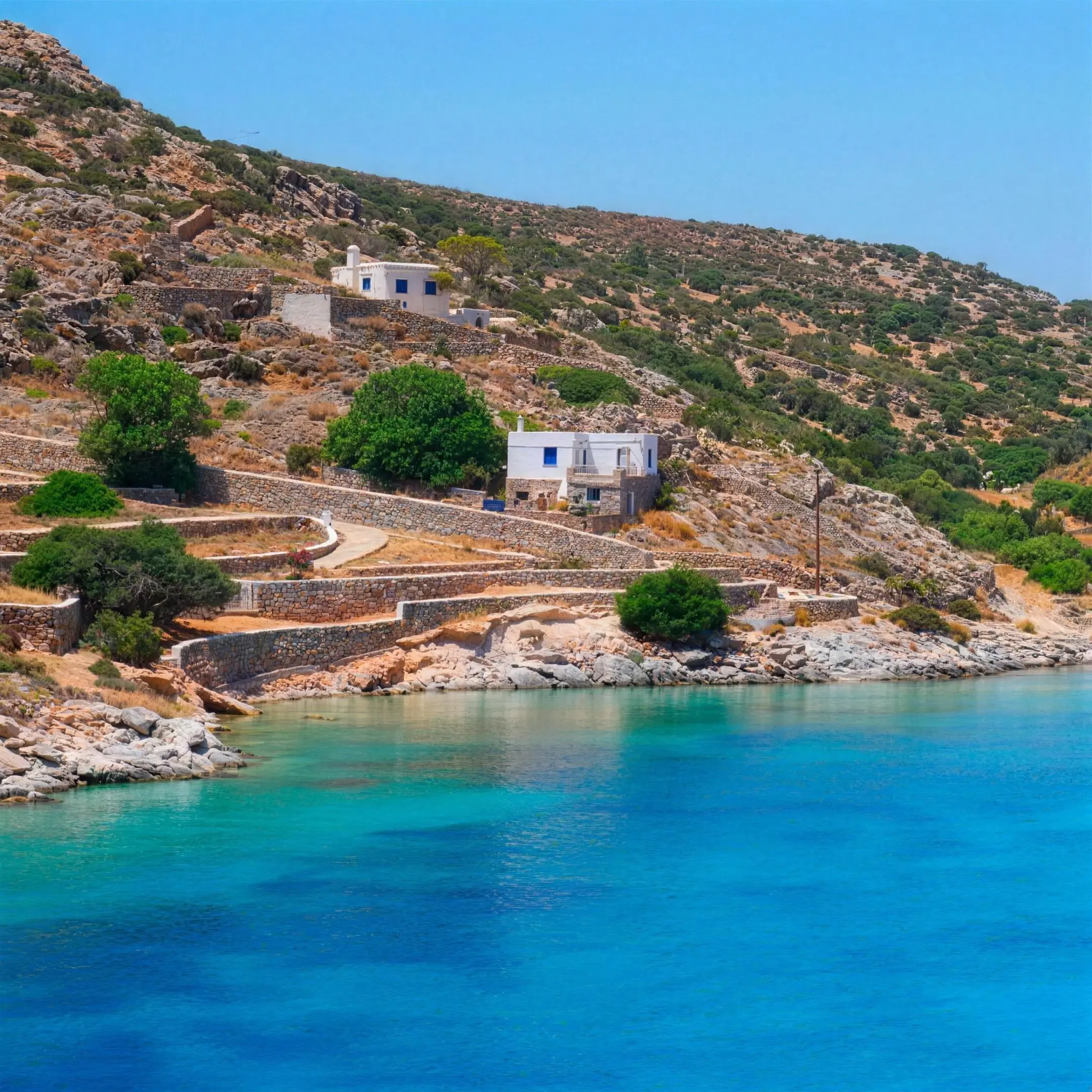 traditional fishing village at Schinoussa, Cyclades tour